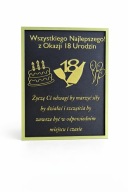 Tablica Pamiątkowa Na 18 Urodziny Czarno Złota