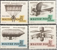 Węgry 1967 Znaczki 2317-20 ** lotnictwo spadochron