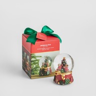 Szklana kula na święta ze śniegiem pozytywka świąteczna z misiami i choinką