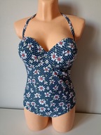 Śliczna markowa bielizna kąpielowa w kwiaty M&S 08254 UK 34DD EUR 75DD