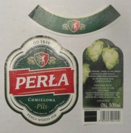 ETYKIETA PIWO PERŁA CHMIELOWA BROWAR LUBLIN + KONTRA I KRAWATKA