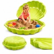 Piaskownica Ogrodowa Zamykana Pokrywa Basen Muszelka 2w1 Dla Dzieci