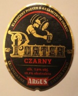 ETYKIETA - PORTER CZARNY - ARGUS - LEGENDARNE CIEMNE PIWO