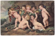P.P. Rubens Bachanalia wieniec z owoców dzieci ok.1910r. Stengel