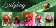 Grenada 2022 Znaczki Ark 8168-72 ** owady biedronki