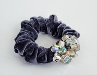 EKSKLUZYWNA GUMKA DO WŁOSÓW KRYSZTAŁY WELUR