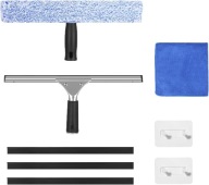 ZESTAW DO MYCIA OKIEN 8W1 ŚCIĄGACZ SILIKONOWY Z MIKROFIBRĄ DO ŁAZIENKI