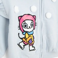 Cool, Bluza dziewczęca, rozpinana, błękitna, Kicia Kocia, 92 cm