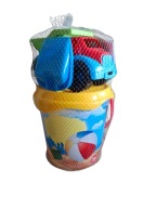 Wiaderko do piasku z akcesoriami i ciężarówką