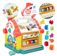 INTERAKTYWNY DOMEK Z KLOCKAMI DLA DZIECKA PREZENT NAUKA ŚWIĘTA