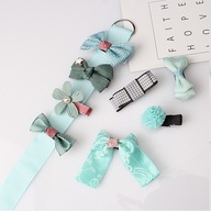 SPINKI DO WŁOSÓW Kokardki Komplet 8 szt. TURKUS