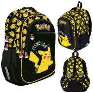 PLECAK SZKOLNY WIELKOMOROWY PIKACHU 3-KOMOROWY POKEMON ST.MAJEWSKI 22L