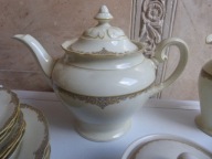 Hutschenreuther delikatna porcelana ekri serwis herbata 7 osób