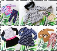 Paka ubrań modna zestaw dla dziewczynki 110/116 ZIMA WIOSNA