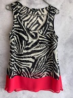 38 M top bluzka bez rękawów wzór zebra
