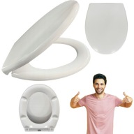 DESKA SEDESOWA WC WOLNOOPADAJĄCA UNIWERSALNA BIAŁA TWARDA DUROPLAST