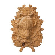 Ozdoby drewniane, Bizon, płaskorzeźba na ścianę, prezent dla dziadka