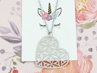 wisiorek naszyjnik serce boho vintage etno UJ25