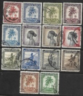 Congo belg. U714 flora palmy tubylka żołnierze