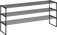 aj166 SONGMICS Regał na buty, 3 poziomy 30 x 117 x 55 cm, czarny