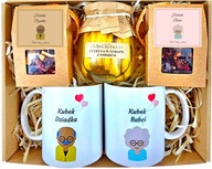 KOSZ PREZENTOWY NA DZIEŃ BABCI I DZIADKA - KUBKI, HERBATY, CYTRYNY