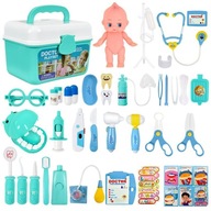 ZESTAW MAŁEGO LEKARZA LEKARSKI DLA DZIECI ZABAWKI EDUKACYJNE (45 EL.)