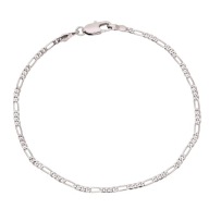 83704 BRANSOLETKA PLATYNOWANA 18,5 CM 2 MM splot figaro