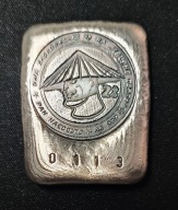 Sztabka odlewana, Nacocito, srebro 999