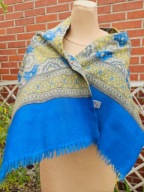 Wełna chusta szal Wełniana chusta ZPW im. A. Struga lata 60