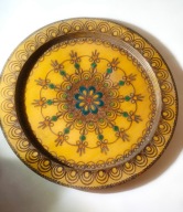 Talerz z wzorem Huculski