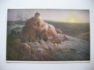 ZAGINIONY ŚWIAT MIŁOŚĆ PASTUSZKA przedwojenna POCZTÓWKA