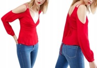 Bluzka czerwona zakładana roz36- 38 ASOS IDEALNA