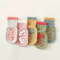 Miękkie skarpetki niemowlęce 5pak bawełna r. 6-12m 5 par ANTYPOŚLIZGOWE