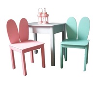 Stolik i 2 krzesełka drewniane 92-116