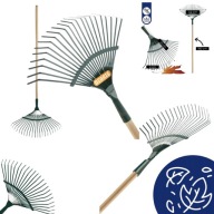 GRABIE BEGRIS WACHLARZOWE DO LIŚCI DO TRAWY OGRODU METALOWE Z TRZONEM