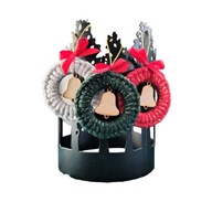 Makrama bombki na choinkę 5 sztuk ozdoby świąteczne święta boże narodzenie