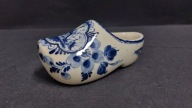 Stary porcelanowy chodak Delft Blue Holandia vintage design