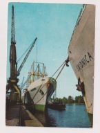 Szczecin Port 1972r. Statek Świdnica i Warszawa BARKA j946