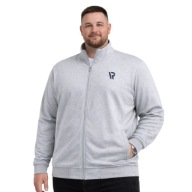 Szara bluza z kołnierzykiem rozpinana męska rozmiar 4XL DYNAMIC