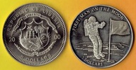LIBERIA 5 Dollars 2000 r. I człowiek na księżycu