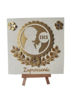 Zaproszenia Komunia Chłopięce Łuk Chłopiec Z Hostią K4 – Ecri - Złoto