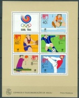 Makau 1988 Znaczki Blok 9 ** sport igrzyska olimpijskie Olimpiada taekwondo