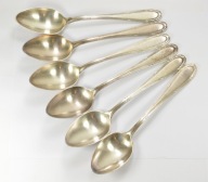 II RP FRAGET PIĘKNE ŁYŻKI OBIADOWE KOMPLET 6 szt. ZOBACZ!