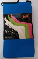 Rajstopy niebieskie 300D S-XL 44-52 nowe