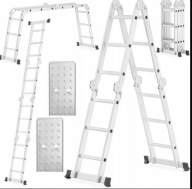 DRABINA ALUMINIOWA SKŁADANA ROZKŁADANA DOMOWA PRZEGUBOWA 4X3 DOMOWA PODEST