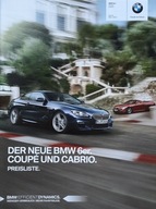 Prospekt BMW 6 F13 Coupe F12 Cabrio Cennik 3 / 2015