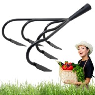 KULTYWATOR RĘCZNY OGRODOWY DO TRAWY SPULCHNIACZ 5 ZĘBÓW METALOWE 33 CM