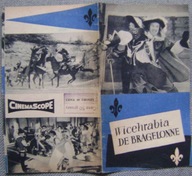WICEHRABIA DE BRAGELONNE -film prod.francuskiej -program kinowy -lata 50-te