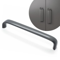 UCHWYT MEBLOWY SZARY GRAFIT 135MM RELING METALOWY IKEA HEMNES BRIMNES PAX