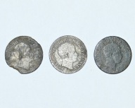 Zestaw. 3x 1 silber groschen - w tym 1821 D